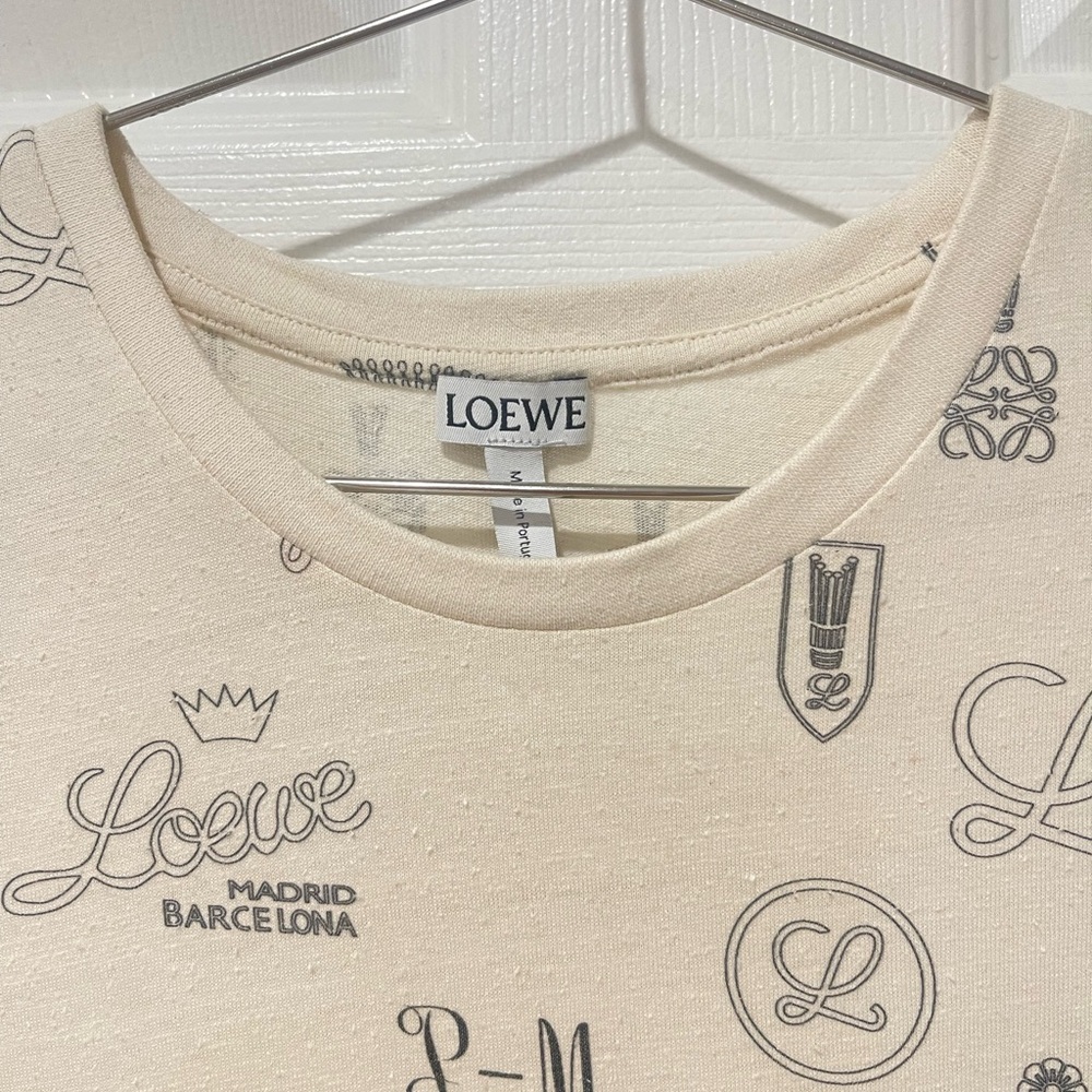 Loewe Beige Graphic Short Sleeve Tee - Picture 2 of 5